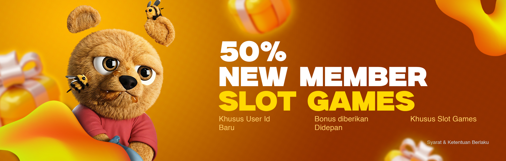 BONUS NEW MEMBER SLOT 50% 