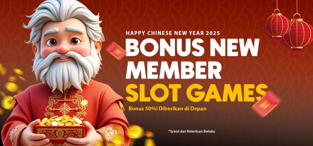 BONUS NEW MEMBER SLOT 50% (BONUS DIDEPAN)