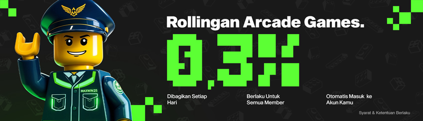 BONUS ROLLINGAN HARIAN ARCADE GAMES 0.3%