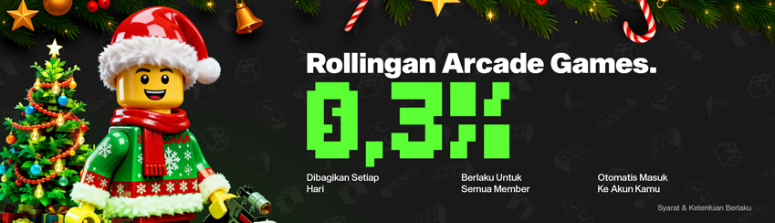 BONUS ROLLINGAN HARIAN ARCADE GAMES 0.3%