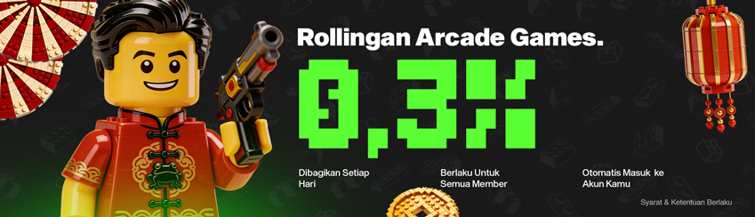 BONUS ROLLINGAN HARIAN ARCADE GAMES 0.3%