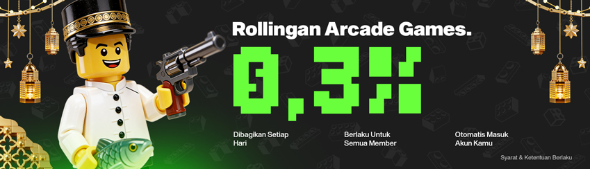 BONUS ROLLINGAN HARIAN ARCADE GAMES 0.3%