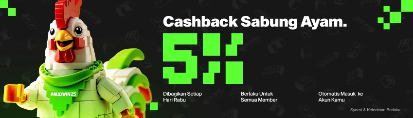 BONUS CASHBACK MINGGUAN SABUNG AYAM 5% 