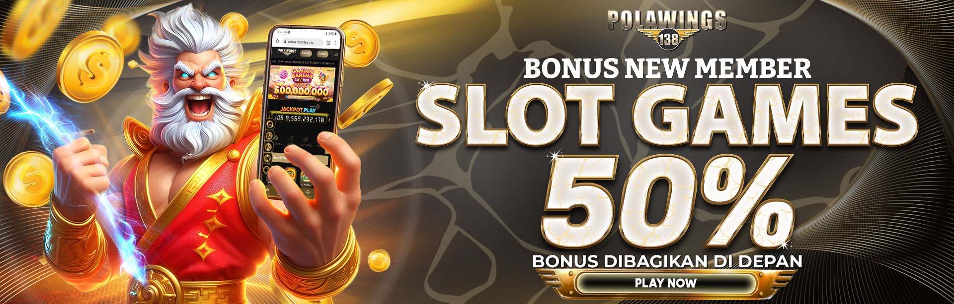 BONUS NEW MEMBER SLOT 50% (BONUS DIDEPAN)