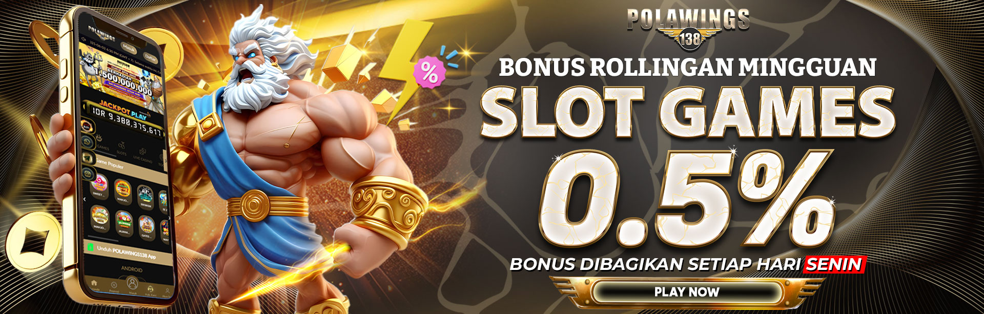 BONUS ROLLINGAN MINGGUAN SLOT