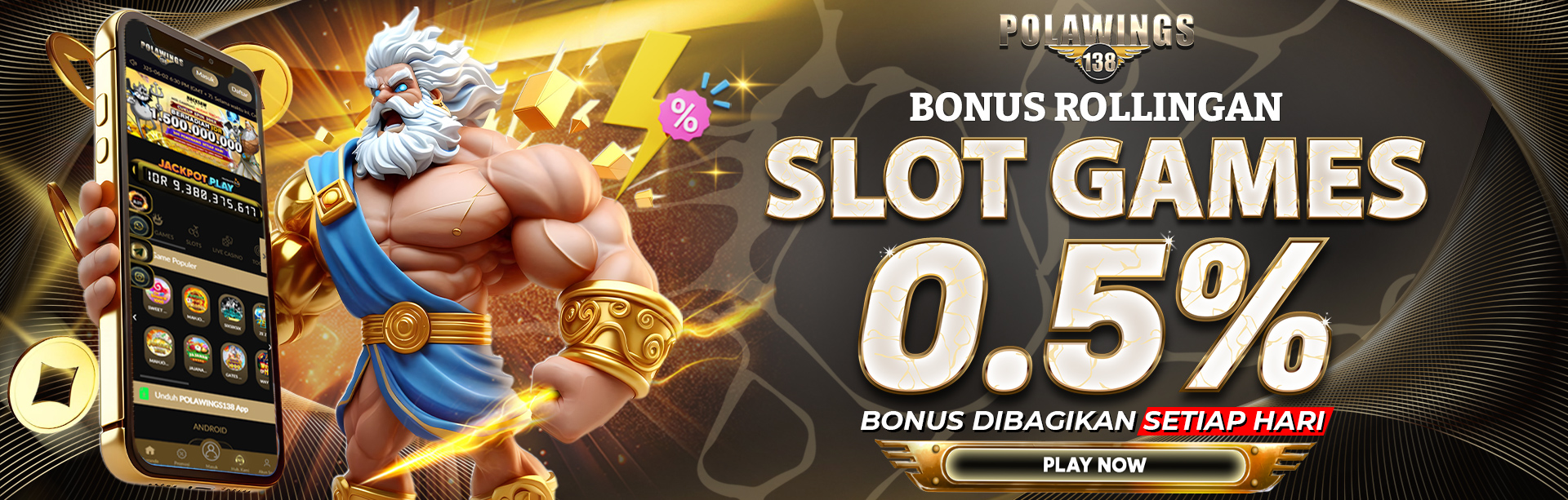 BONUS ROLLINGAN HARIAN SLOT 0,5%