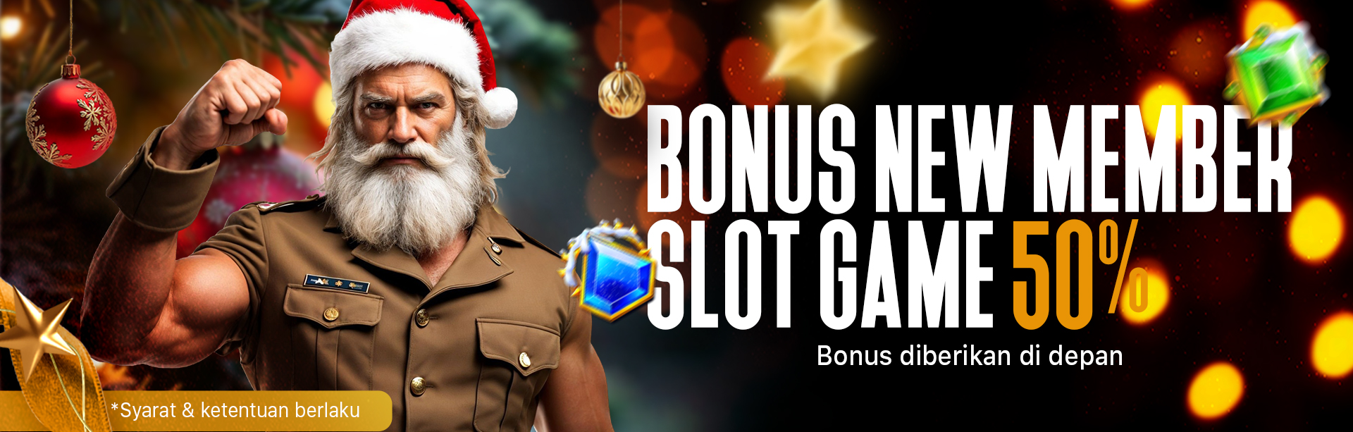 BONUS NEW MEMBER SLOT 50% (BONUS DIDEPAN)