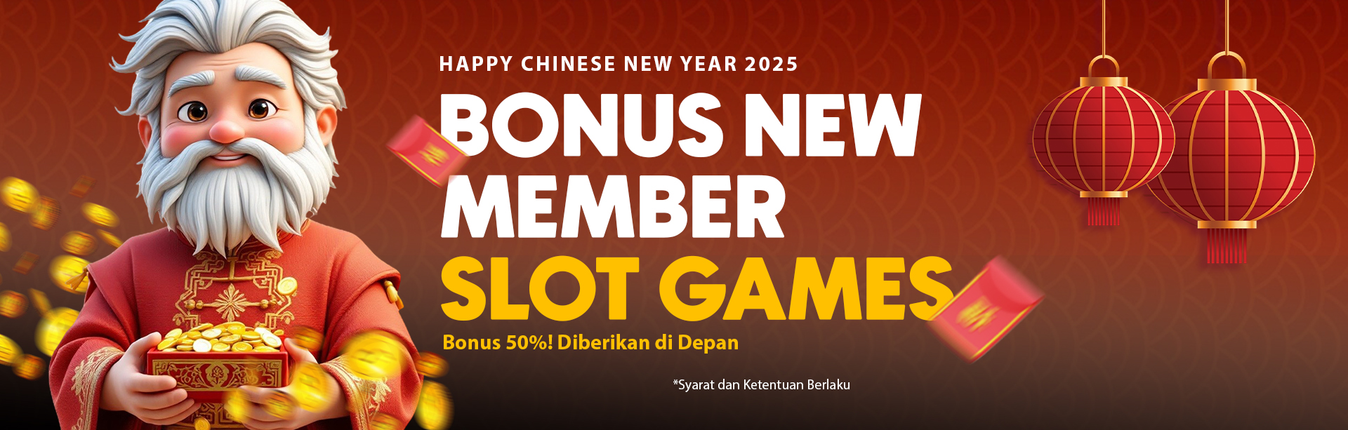 BONUS NEW MEMBER SLOT 50% (BONUS DIDEPAN)